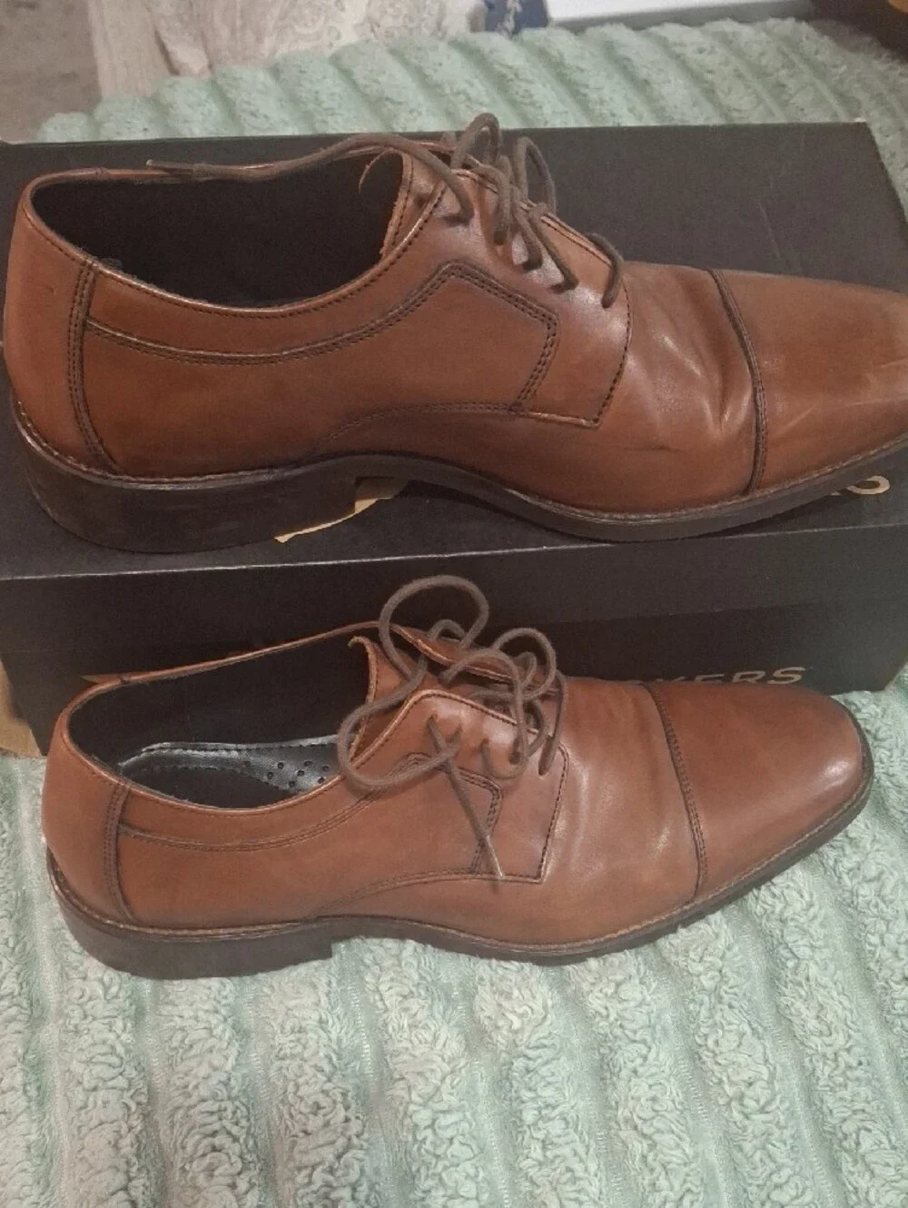 Men's Tan Leather Derby Shoes